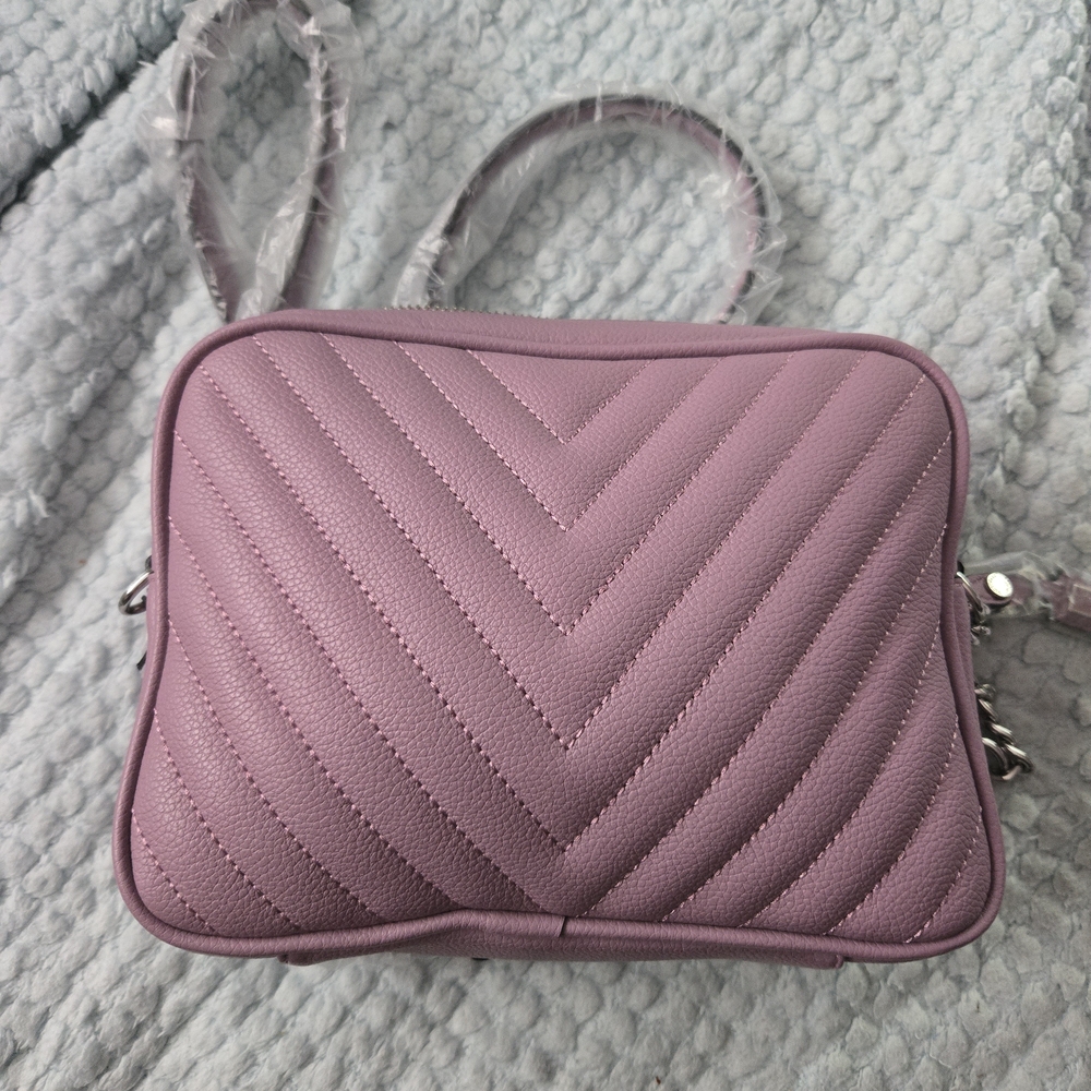 NWT Victoria's Secret Purple Quilted Crossbody Bag and Wallet Set - Picture 5 of 14